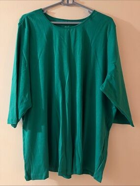 CJ Banks Teal Short Sleeve Crew Neck Tee
